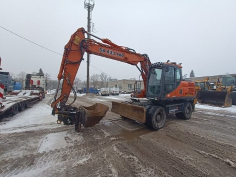 Pöördpeaga ratasekskavaator Doosan DX160W-3 järelkäru võimalusega – 5343TB